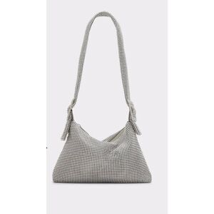 NWT~Aldo Banalia Silver Rhinestone Shoulder Handbag Purse